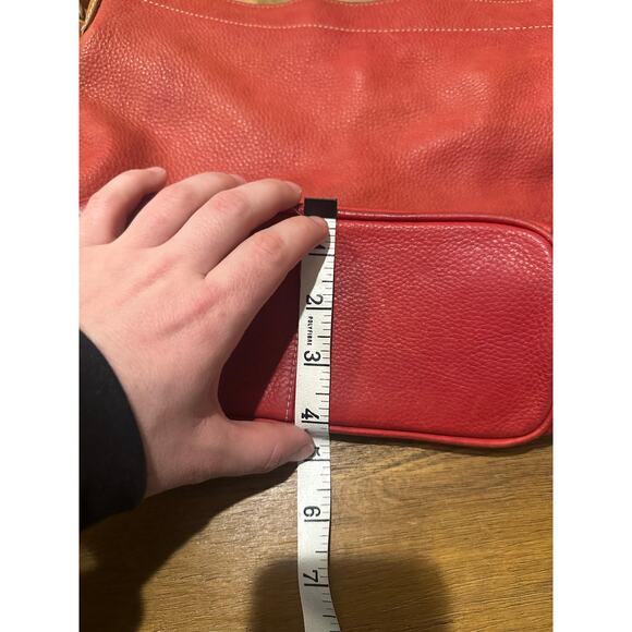 Fossil Jolie Leather Shoulder Bag Orange/Red Medium Size Purse Classic - Picture 14 of 15